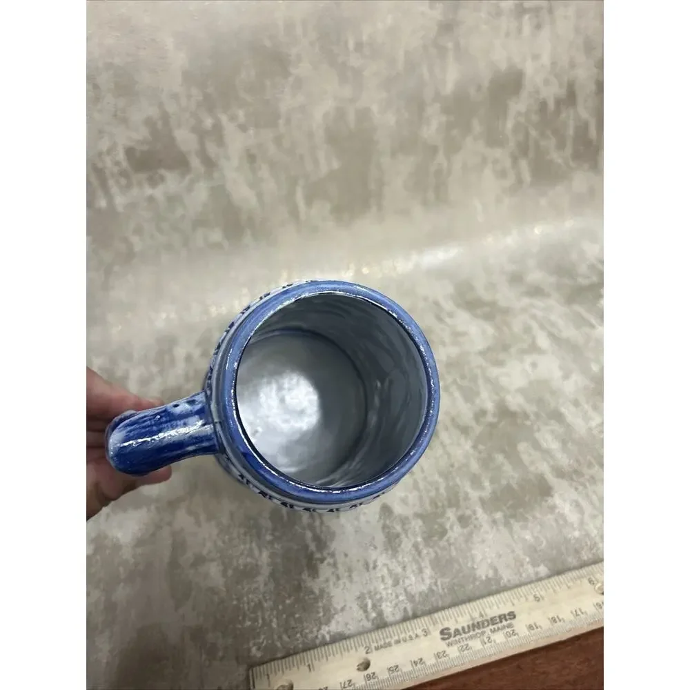 Vintage Virgin Islands Blue Glaze Souvenir Beer Stein